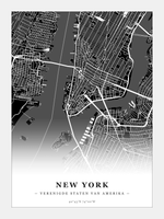 Steden poster New York - Donker - Zonder lijst