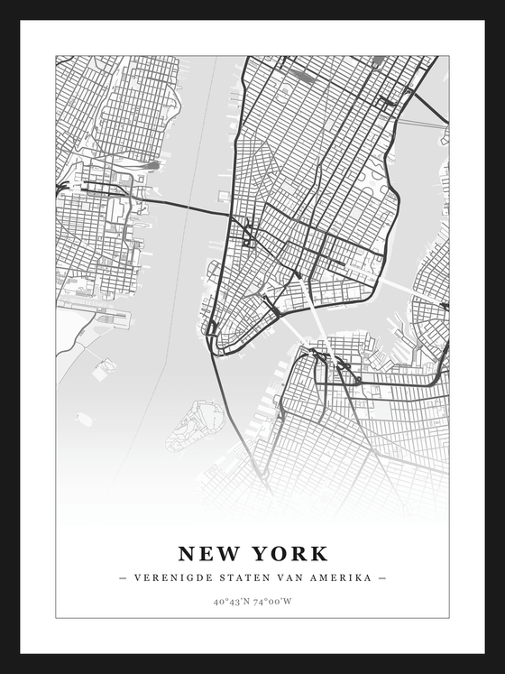Steden poster New York - Klassiek