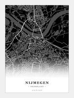 Steden poster Nijmegen - Donker - Zonder lijst