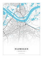 Steden poster Nijmegen - Water - Zonder lijst