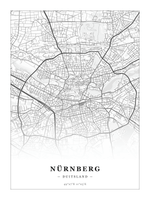 Steden poster Nürnberg - Klassiek - Zonder lijst