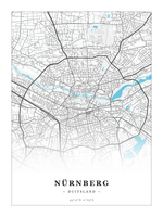 Steden poster Nürnberg - Water - Zonder lijst