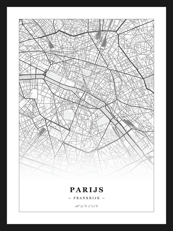 Steden poster Parijs - Klassiek