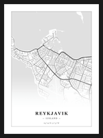 Steden poster Reykjavik - Klassiek