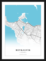 Steden poster Reykjavik - Water