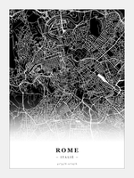 Steden poster Rome - Donker - Zonder lijst