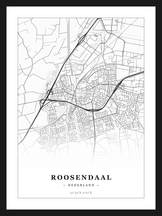 Steden poster Roosendaal - Klassiek