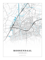 Steden poster Roosendaal - Water - Zonder lijst