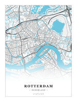 Steden poster Rotterdam - Water - Zonder lijst
