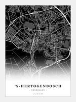 Steden poster 's-Hertogenbosch - Donker - Zonder lijst