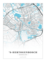 Steden poster 's-Hertogenbosch - Water - Zonder lijst