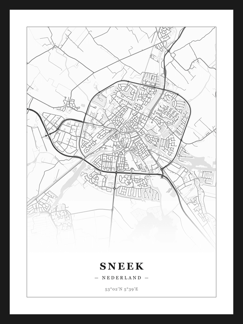 Steden poster Sneek - Klassiek