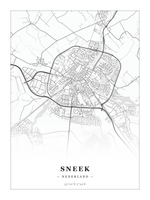 Steden poster Sneek - Klassiek - Zonder lijst