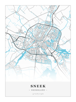 Steden poster Sneek - Water - Zonder lijst
