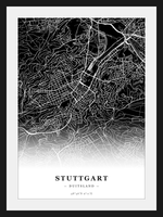 Steden poster Stuttgart - Donker