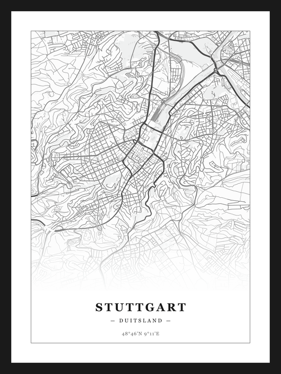 Steden poster Stuttgart - Klassiek