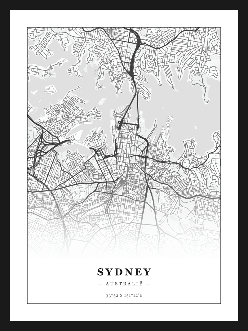 Steden poster Sydney - Klassiek