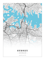 Steden poster Sydney - Water - Zonder lijst