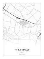 Steden poster 't Kleigat (Fijnaart) - Klassiek - Zonder lijst