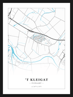 Steden poster 't Kleigat (Fijnaart) - Water