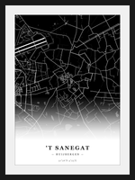 Steden poster 't Sanegat (Huijbergen) - Donker