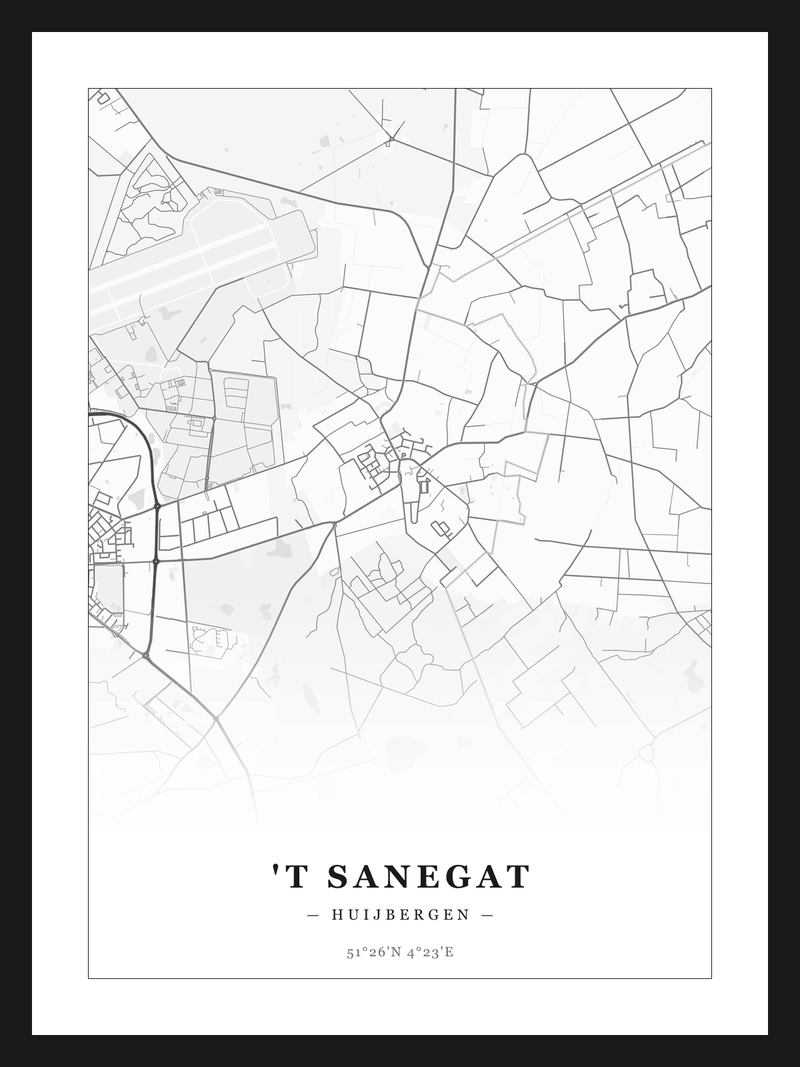 Steden poster 't Sanegat (Huijbergen)