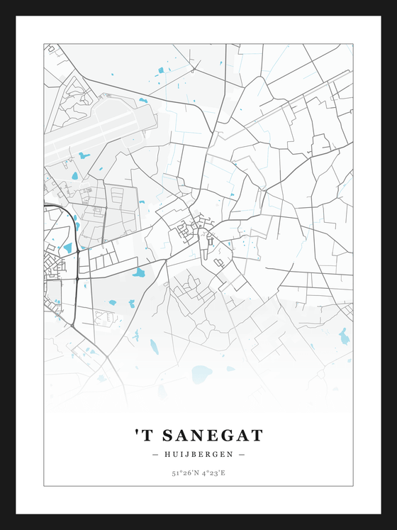 Steden poster 't Sanegat (Huijbergen)