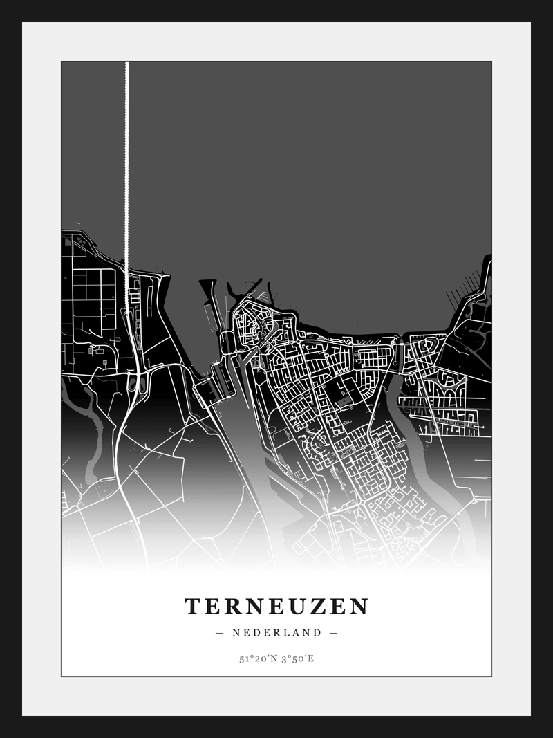 Steden poster Terneuzen - Donker