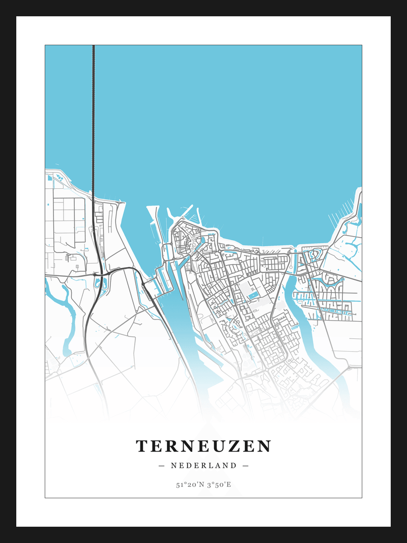 Steden poster Terneuzen - Water