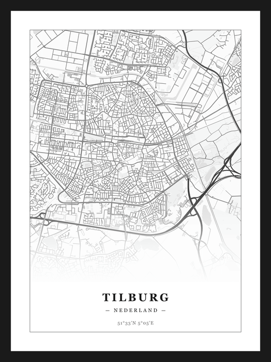 Steden poster Tilburg - Klassiek