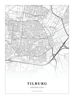 Steden poster Tilburg - Klassiek - Zonder lijst
