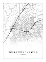 Steden poster Tullepetaonestad (Roosendaal) - Klassiek - Zonder lijst