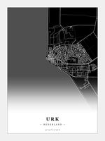 Steden poster Urk - Donker - Zonder lijst