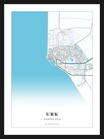 Steden poster Urk - Water