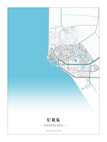 Steden poster Urk - Water - Zonder lijst