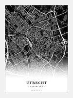Steden poster Utrecht - Donker - Zonder lijst