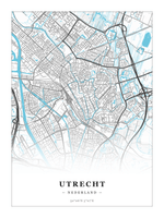 Steden poster Utrecht - Water - Zonder lijst