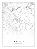Steden poster Wanroij - Klassiek - Zonder lijst