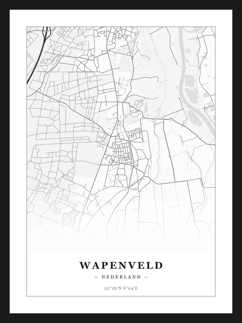 Steden poster Wapenveld - Klassiek
