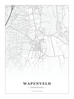 Steden poster Wapenveld - Klassiek - Zonder lijst