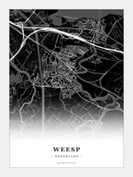 Steden poster Weesp - Donker - Zonder lijst