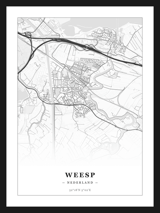 Steden poster Weesp - Klassiek