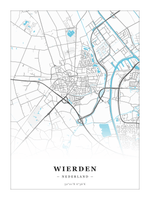 Steden poster Wierden - Water - Zonder lijst