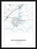 Steden poster Zevenbergen - Water