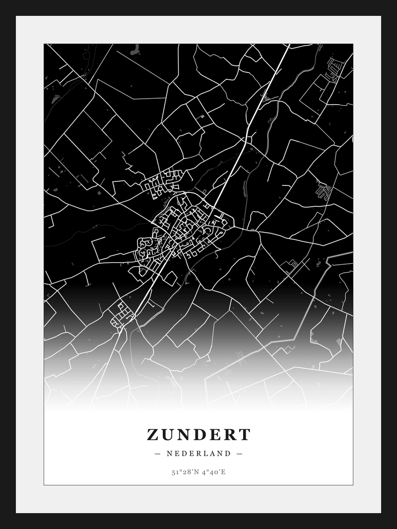 Steden poster Zundert - Donker