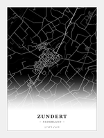 Steden poster Zundert - Donker - Zonder lijst