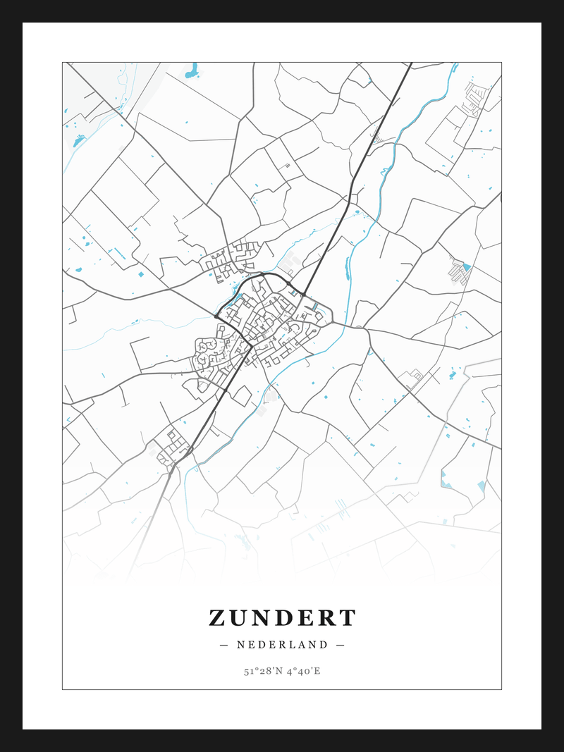 Steden poster Zundert - Water