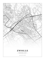 Steden poster Zwolle - Klassiek - Zonder lijst