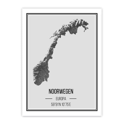 Landenprint Noorwegen